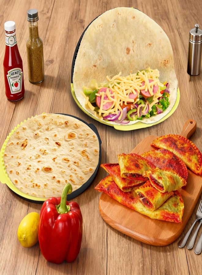 RWIXR Tortilla Sealer, 3-in-1 Crimp it Tortilla Crimper, Adjustable Quesadilla Crimper for 6"/8"/10" Wraps, Flip Wrap Tortilla Maker for Taco, Sandwich, Burritos - Image 2